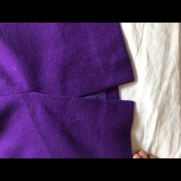 J. Crew Purple Wool Pencil Skirt - Picture 3 of 7
